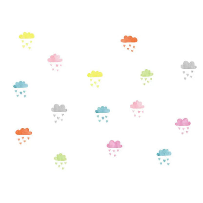 stickers nuages de pluie colorés - kidyhome
