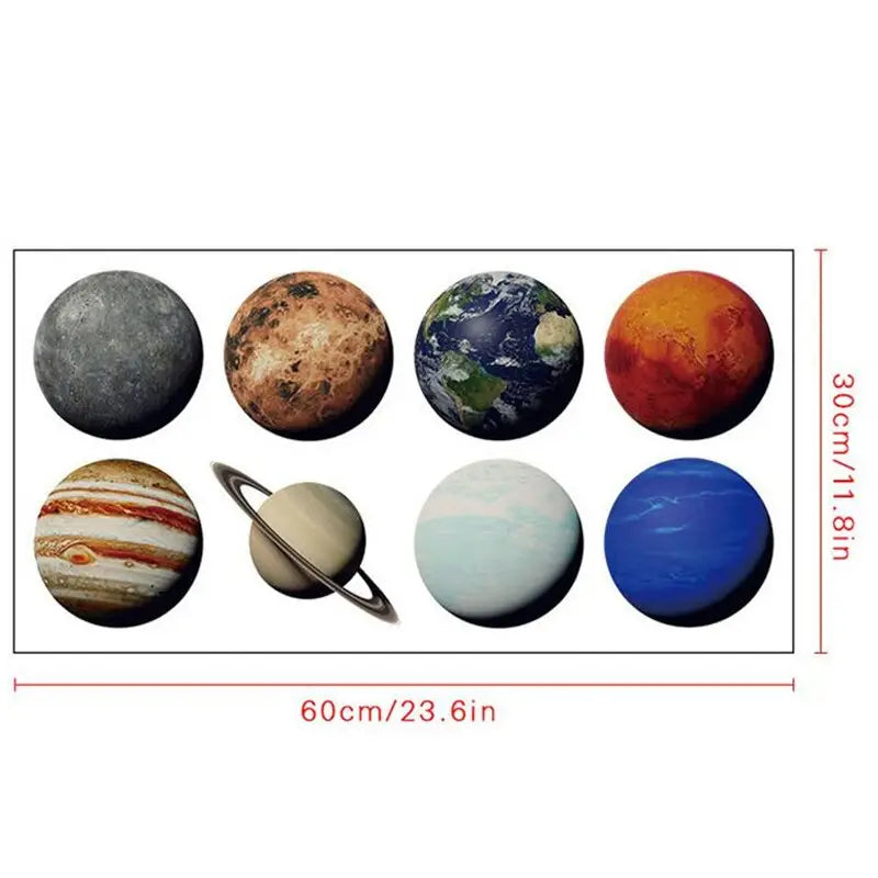 stickers système solaire lune et étoiles - kidyhome