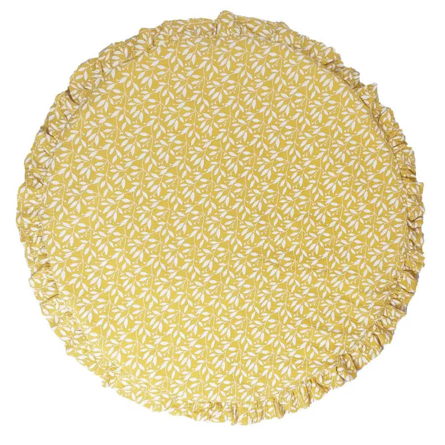 tapis de jeux en gaze de coton - mustard leaf pattern -