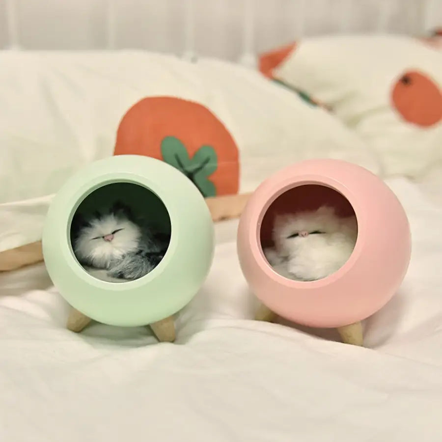 veilleuse rechargeable maison petit chat - kidyhome